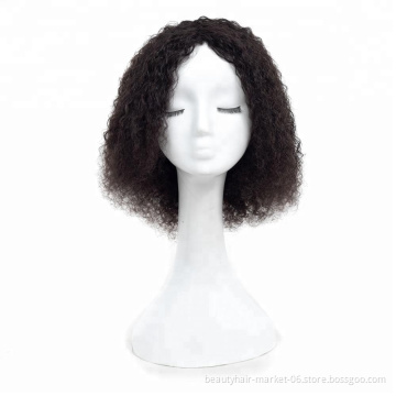 Wholesale 100% Human Hair Wig Short Curly Bob Wigs For Black Women 10 inch Glueless Full Wig with No Lace Natural Black Color